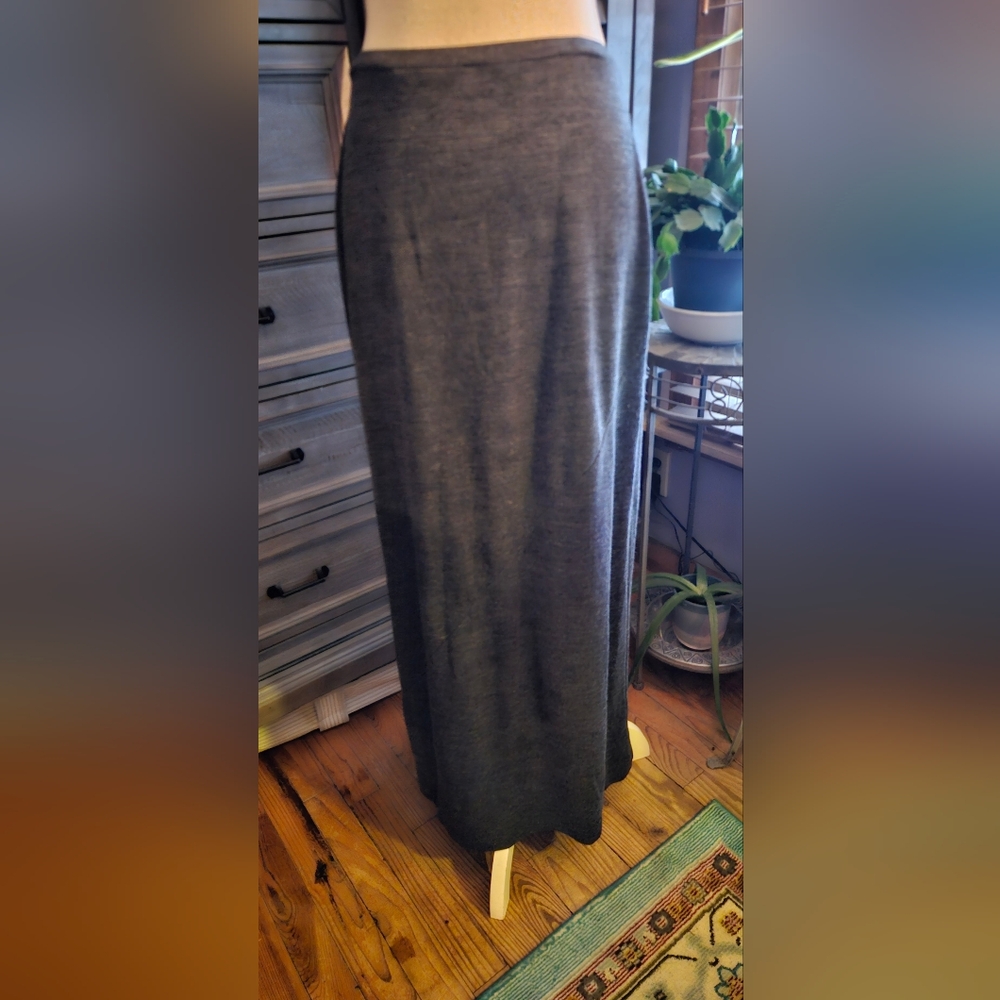 Ann Taylor Loft Charcoal Maxi Skirt